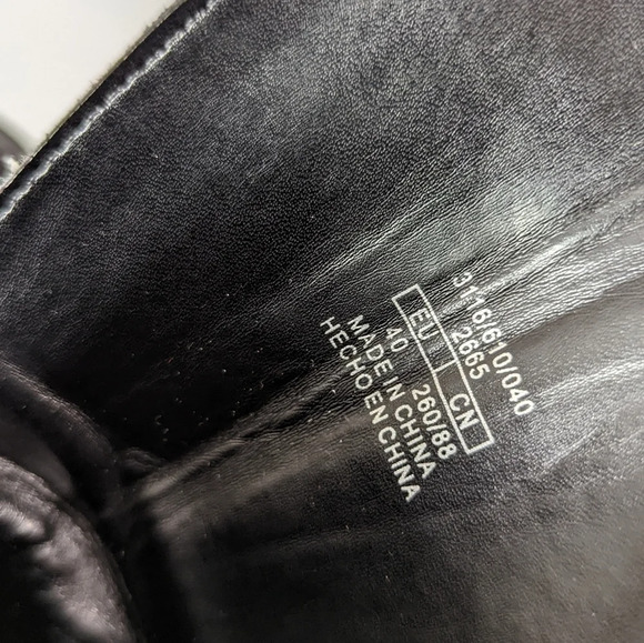 ZARA sz. 40/9 Flat Sock Ankle Boots Zipper Front Booties Combat Chunky Platform - Picture 15 of 15